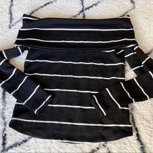 Striped Off-the-shoulder Sweater